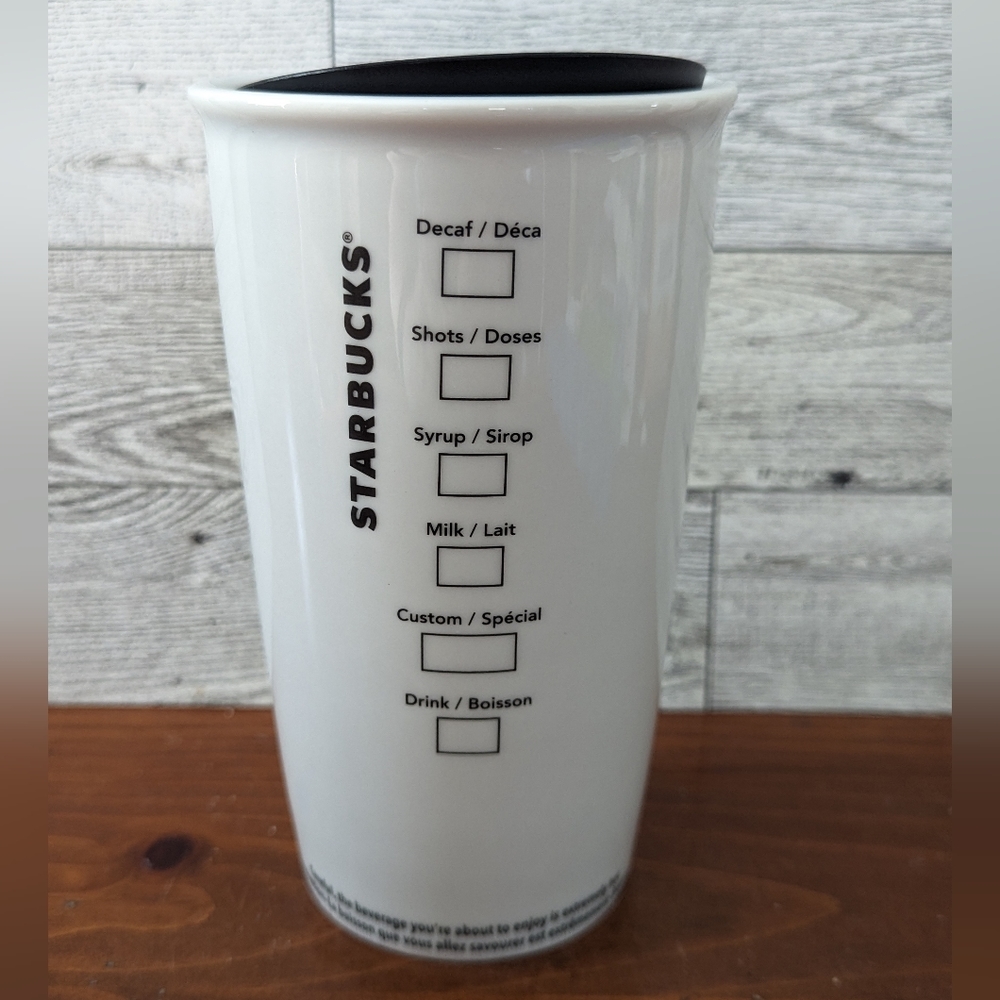 Starbucks ceramic traveler mug with iconic logo - Picture 2 of 7